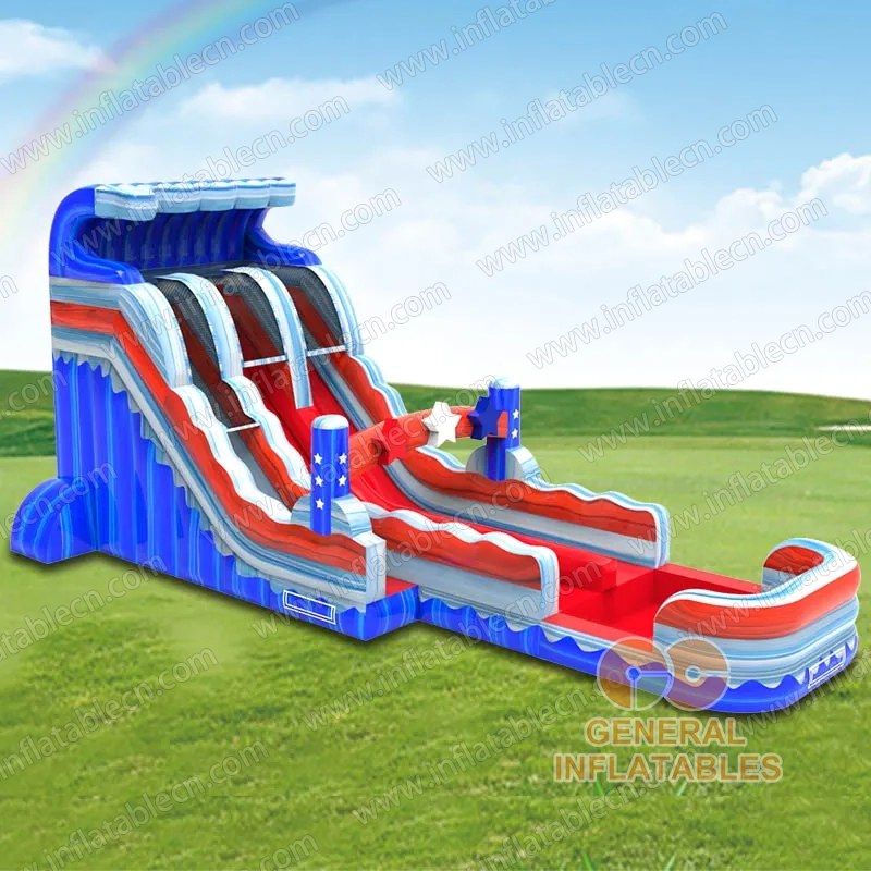 GWS-495 منزلق مائي مزدوج مموج بالنجوم